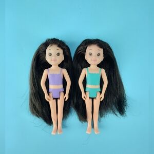 Tyco 1991 Quints Cousins Triplet (Twins) Lot Of 2 Babysitters Brunette Nude EUC